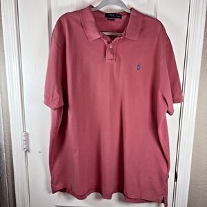 Polo Ralph Lauren Men's Peach Shirt‎ Short Sleeves Button Size 2XL